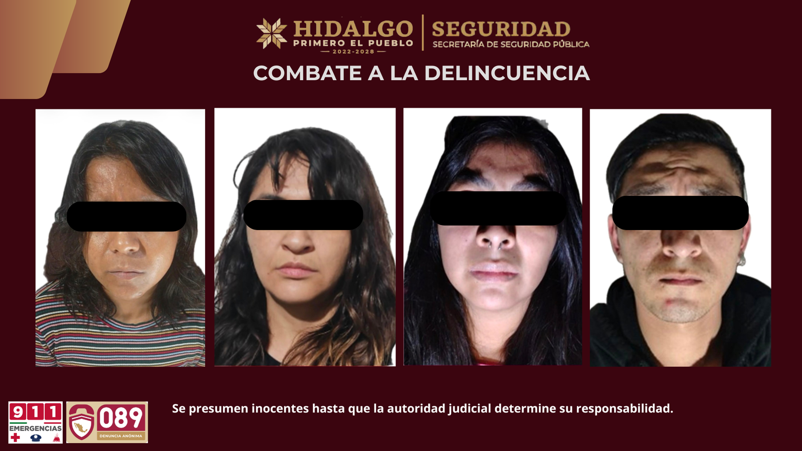 Cateos simultáneos dejan cuatro detenidos y aseguran más de 700 dosis de droga en Pachuca y Mineral