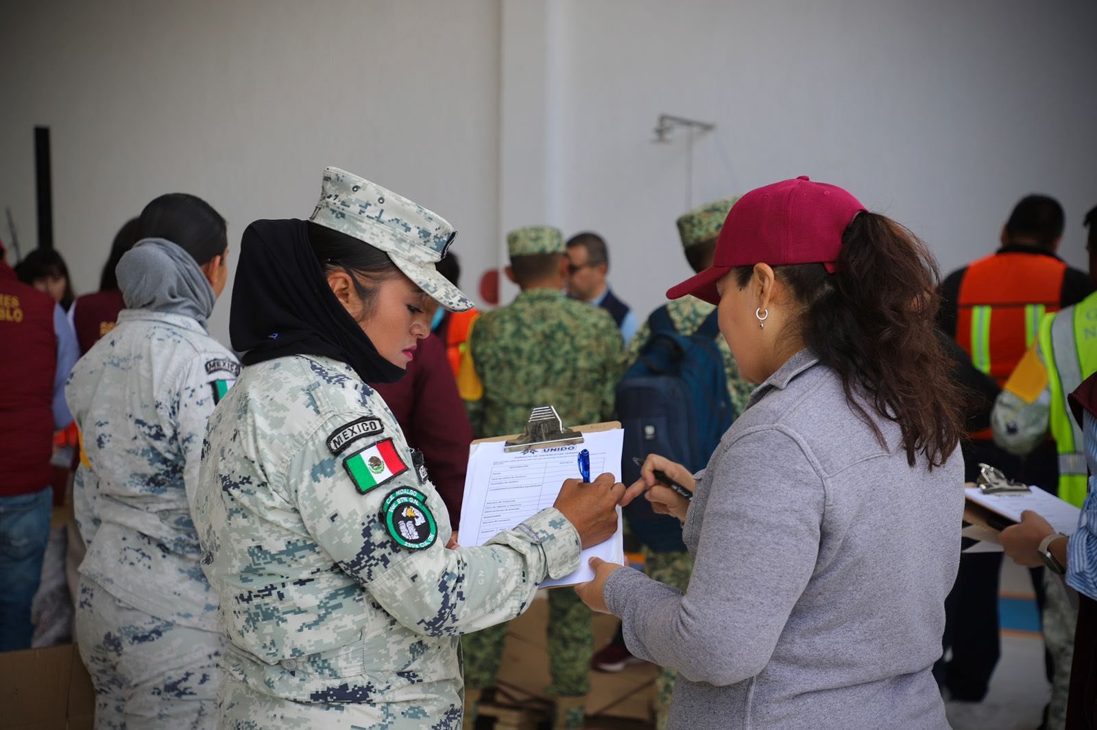 Guardia Nacional refuerza ayuda terrestre ante imposibilidad de vuelos por clima