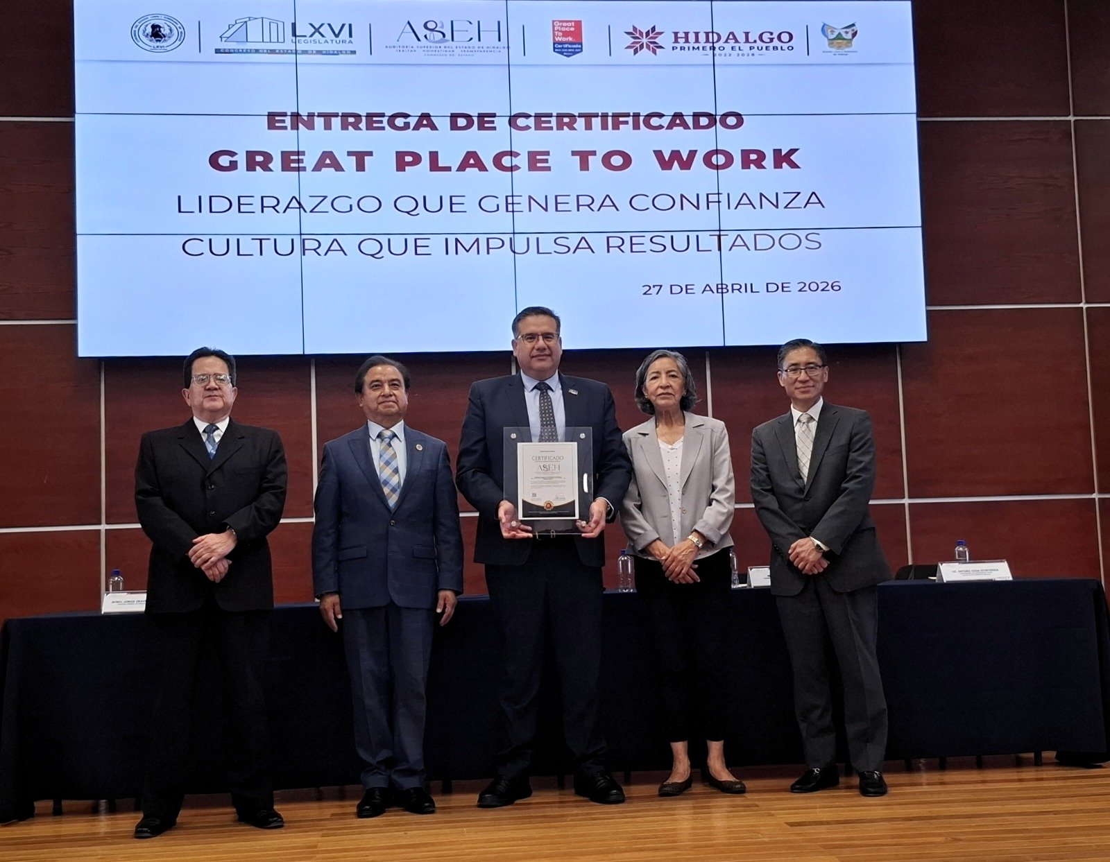 Reconocen a la ASEH con certificación Great Place to Work por su fortalecimiento institucional