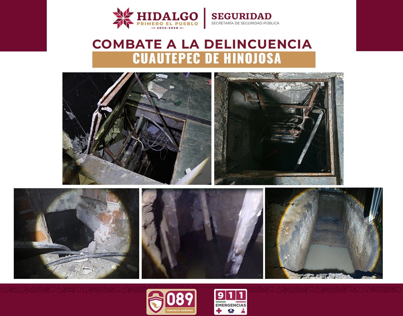 Desmantelan laboratorio clandestino y localizan túnel en Cuautepec de Hinojosa