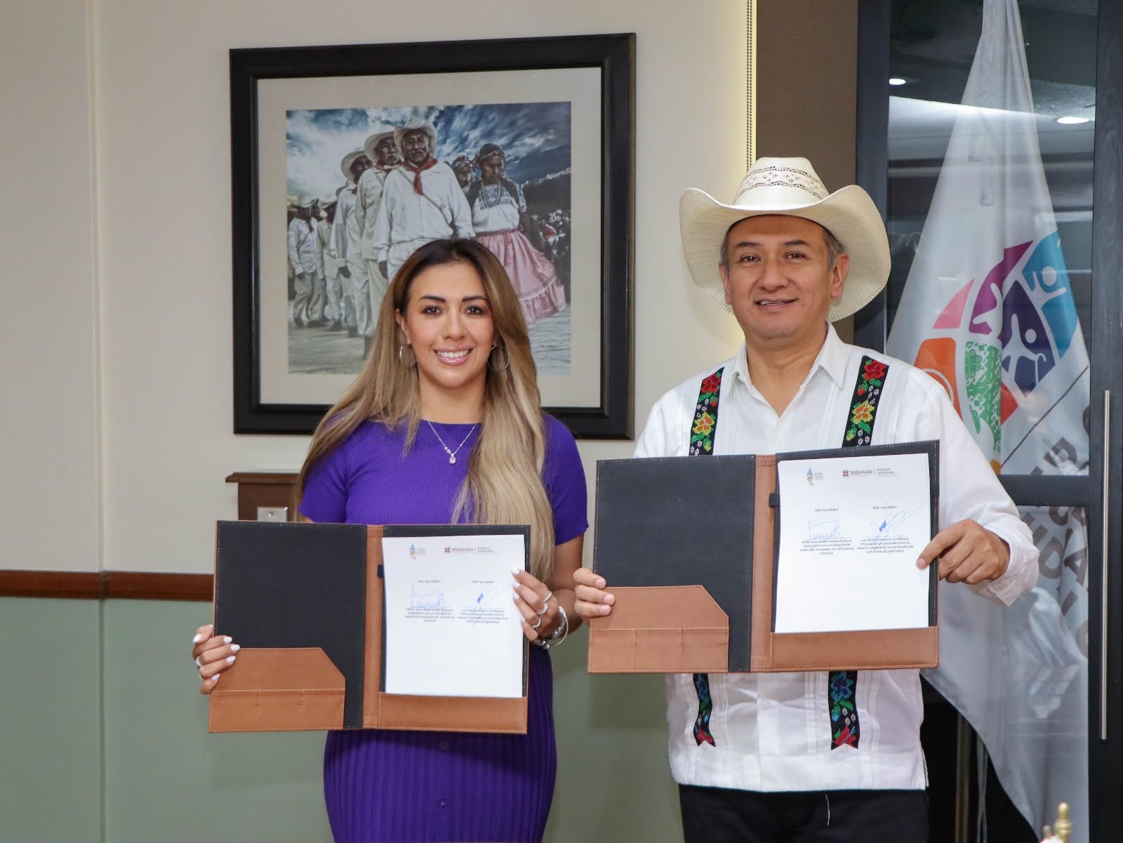 CDHEH y CEDSPI firman convenio histórico por los derechos de los pueblos originarios de Hidalgo